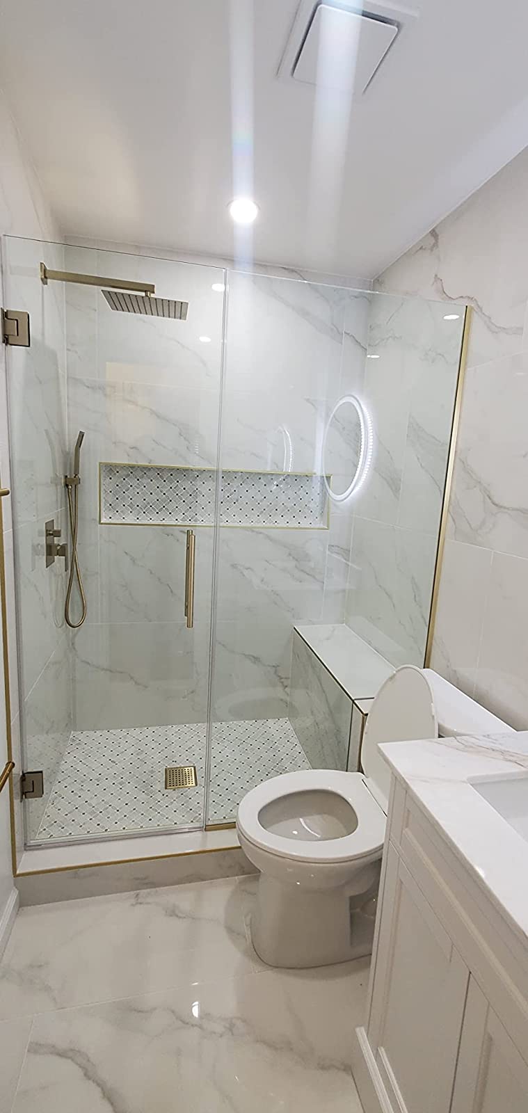 customer review pic for 6 Inch Square Hole Pattern Square Shower Drain
