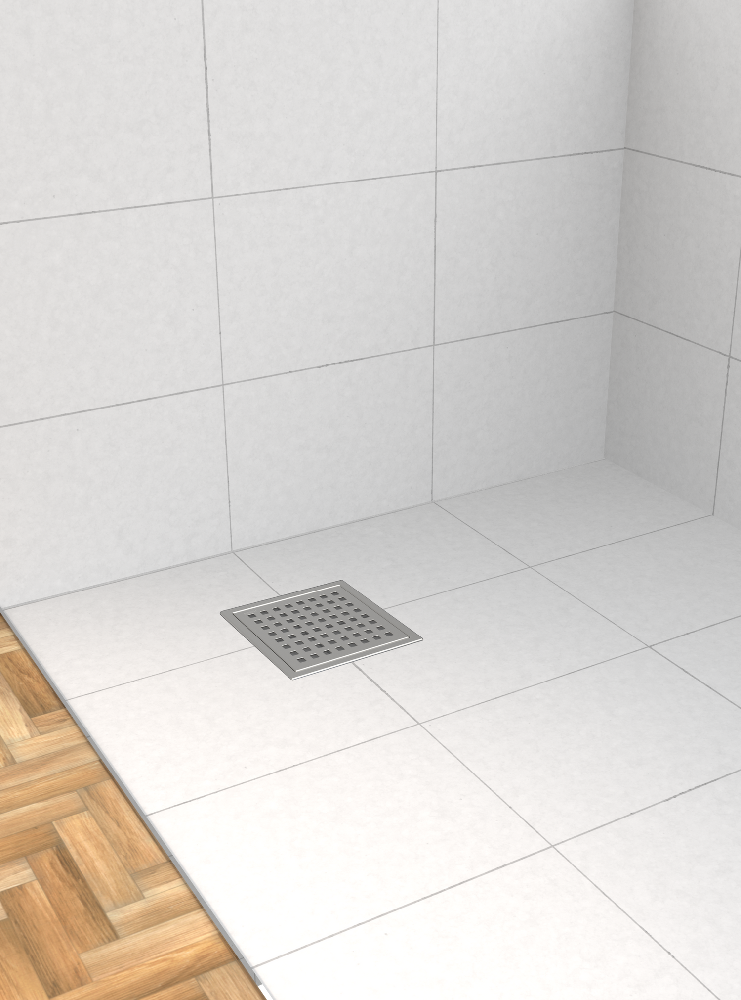 A beautiful look of square shower drain