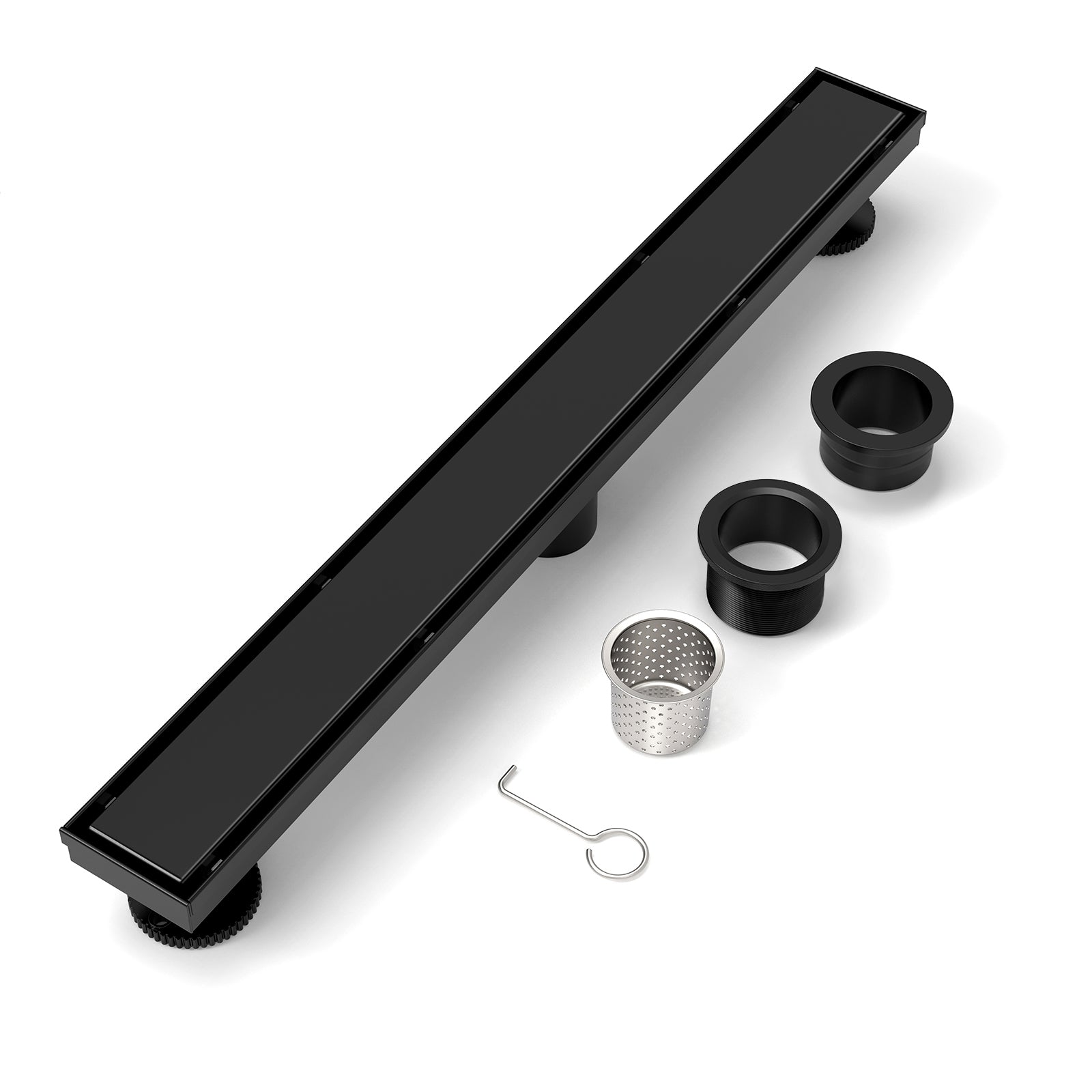 2-in-1 Linear Shower Drain 42 in. store Black