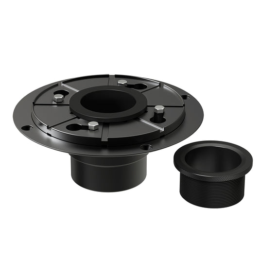 Shower Drain Base Flange With Rubber Coupler and Thread Adapter