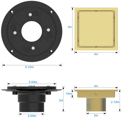 Valley Acrylic A10035 4-1/4 Inch Shower Drain